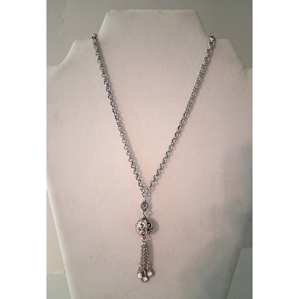Brighton Crystal Ball Tassel Necklace **RETIRED**